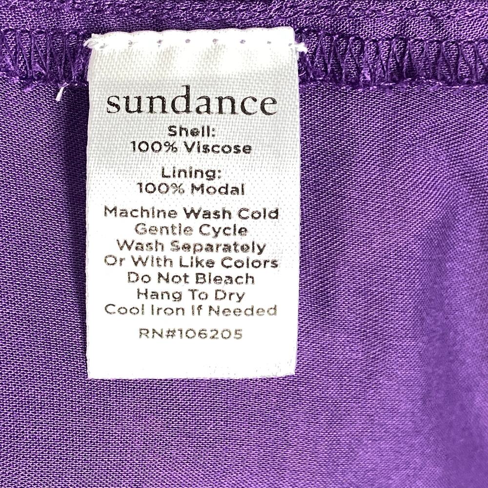Sundance Floral Crepe Flutter Sleeves V Neck Dress Medium - Picture 8 of 8